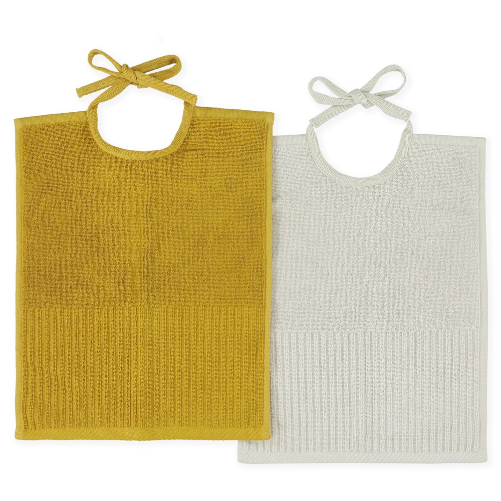 Babero XL 2-pack - Mustard 